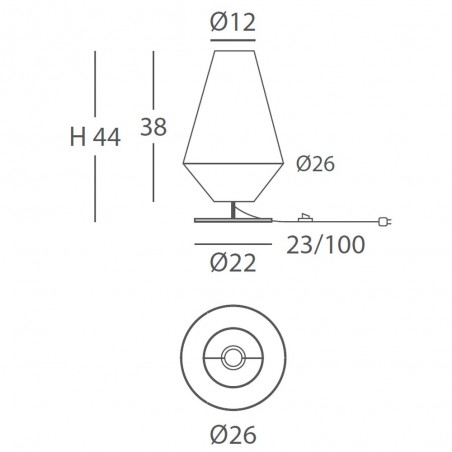 Lámpara de sobremesa Ukelele