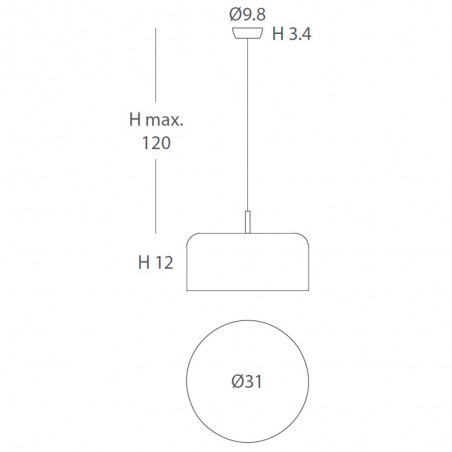 Lámpara de techo Pot III