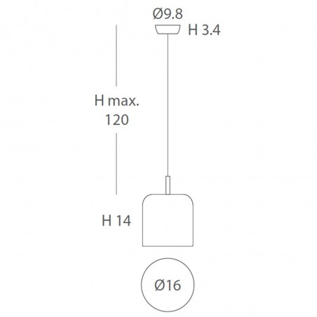 Lámpara de techo Pot I