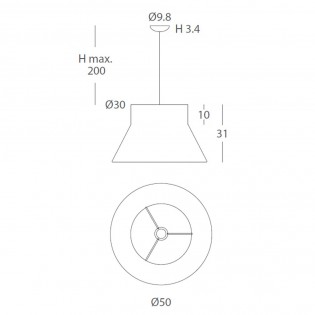 Lámpara colgante Kora II