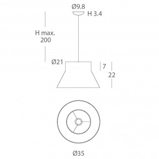 Lámpara colgante Kora I