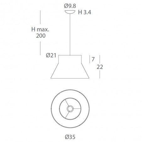 Lámpara colgante Kora I