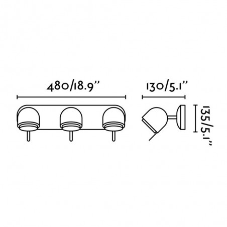 Wall light Stone (3 lights)