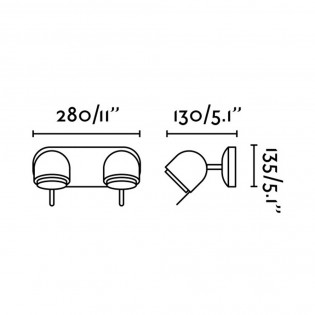 Aplique de pared Stone (2 luces)