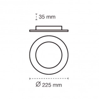 Flush light LED Nubo (18W)
