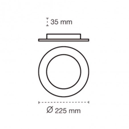 Flush light LED Nubo (18W)