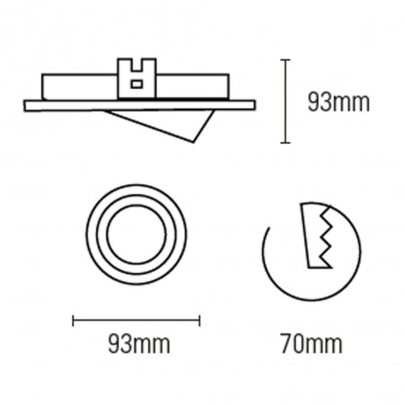 Recessed downlight Helium round