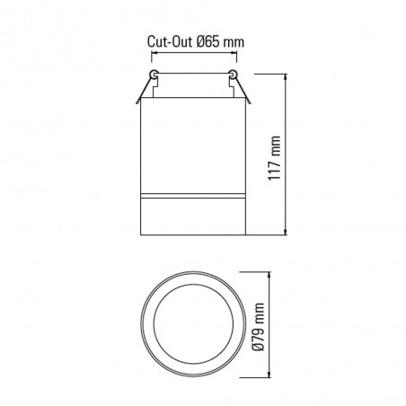 Recessed downlight/Flush light LED Ice (9W)