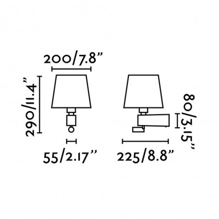 Wall light Room with LED reader (3W)