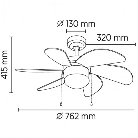 Ventilador de techo