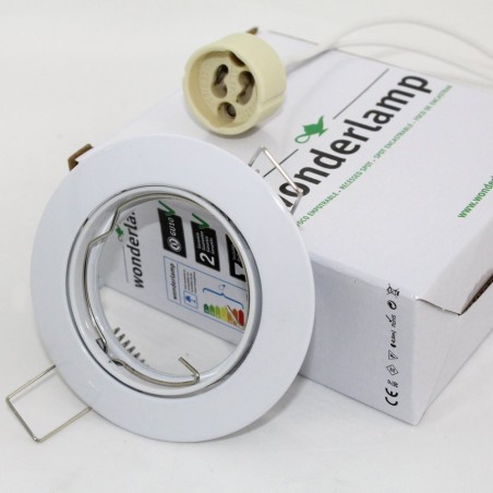 Pack 5 Basic round white dimmable