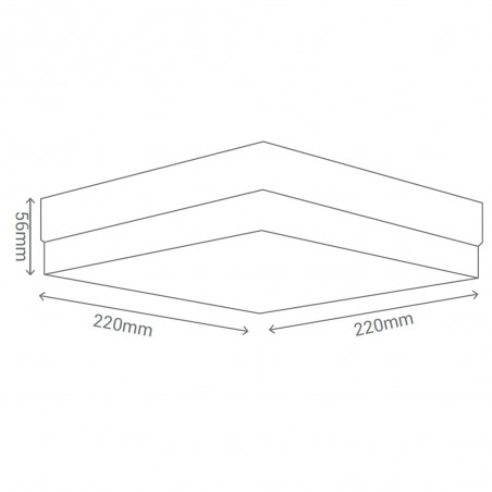 Flush light LED Full Square (24W)
