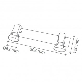 Regleta Kody II (2 luces)