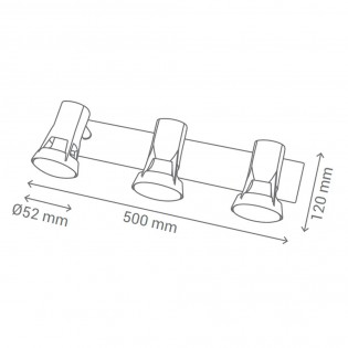Regleta Kody II (3 luces)