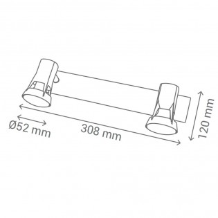 Regleta Kody I (2 luces)