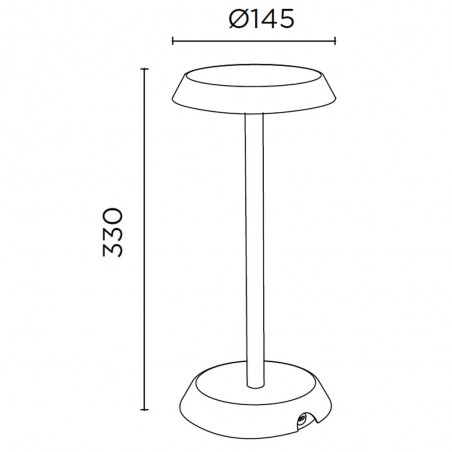 Lámpara de sobremesa portátil LED Bateria (3W)