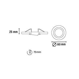 BASIC Einbaustrahler rund altgold. Wonderlamp