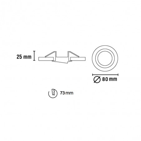 BASIC Einbaustrahler rund altgold. Wonderlamp