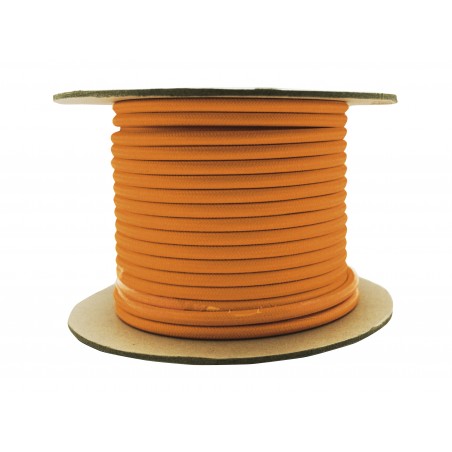 Rolle mit orangefarbenem Textilkabel