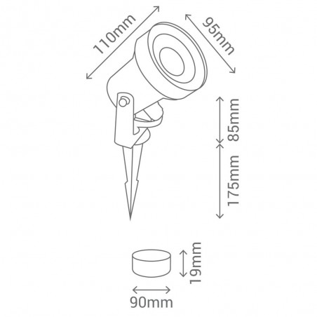 Outdoor Spike Light Yuka