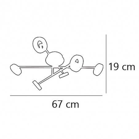 Semi Flush Ceiling light LED Natal (6 lights)