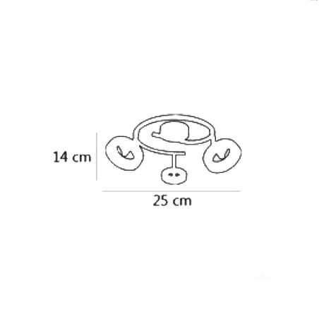 Plafón LED Natal (3 luces)