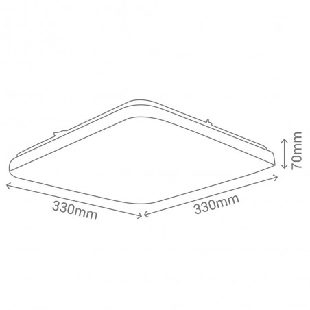 Flush light Smart lighting DW360 square