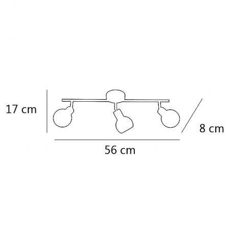 Track light Opal (3 lights)