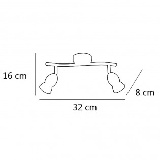 Regleta Bala (2 luces)