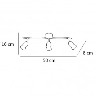Regleta Bala (3 luces)