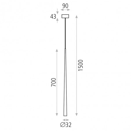 Lámpara de techo LED Bendis (5W)