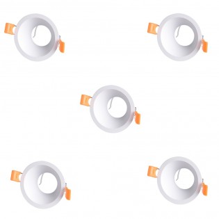 Pack 5 Recessed lights Confort Round (white)