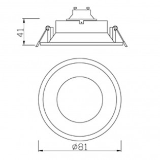 Pack 5 Recessed lights Confort Round (white)