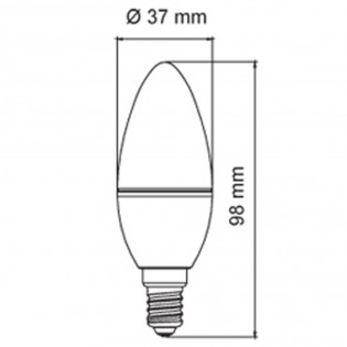 Pack 3 Bombillas LED E14 vela 5.2W (Luz neutra)