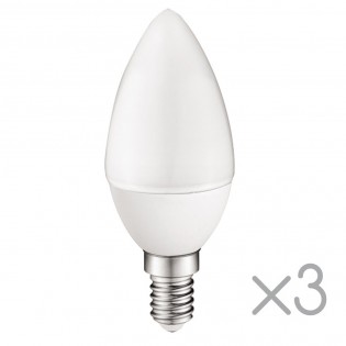 Pack 3 Bombillas LED E14 vela 5.2W (Luz neutra)