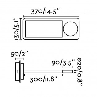 Aplique con lector LED Mood (6W)