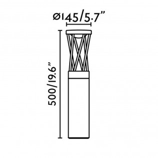 Outdoor Bollard light LED Twist (10W)