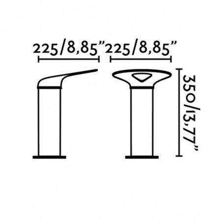 Outdoor Pedestal light LED Lotus (18W)