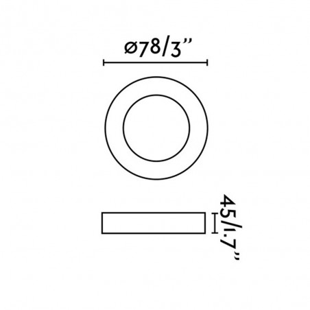 Round Recessed light Neón