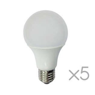 Pack 5 LED Bulbs E27 standard 10W (Warm light)