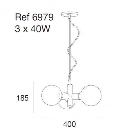 Ceiling light Garland (3 lights)