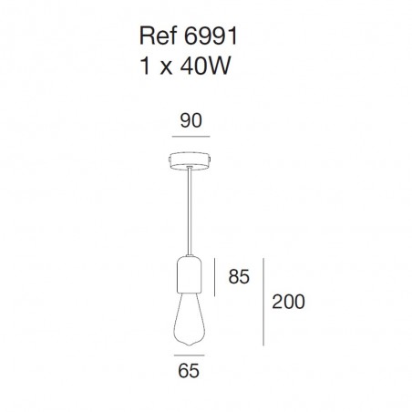 Lámpara de techo Bulb