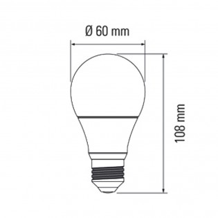 Bombilla LED E27 estandar 10W (Luz cálida)