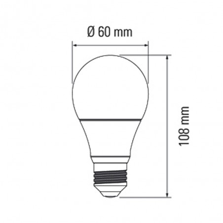 Bombilla LED E27 estandar 10W (Luz cálida)