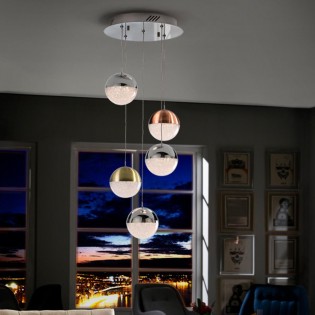 5-Light LED Cluster Pendant Sphere (24W)