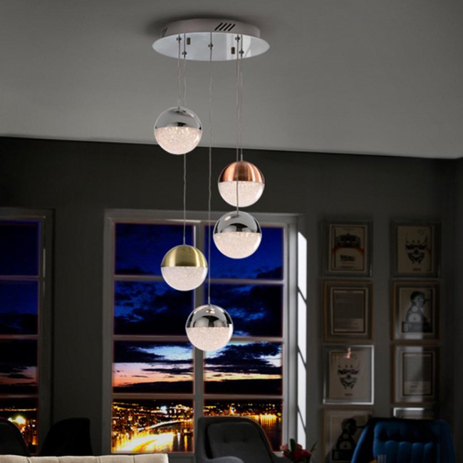 5-Light LED Cluster Pendant Sphere (24W) 5-Light LED Cluster Pendant Sphere (24W)