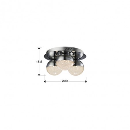 Plafón Sphere LED (3 luces)