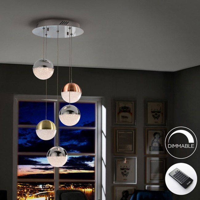 Pendant light LED Sphere (5 lights) Pendant light LED Sphere (5 lights)