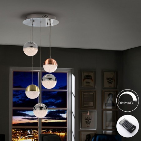 Pendant light LED Sphere (5 lights)