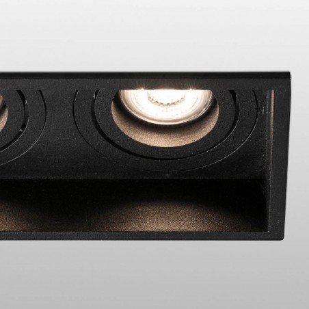 Empotrable Hyde cuadrado 2 luces (blanco)